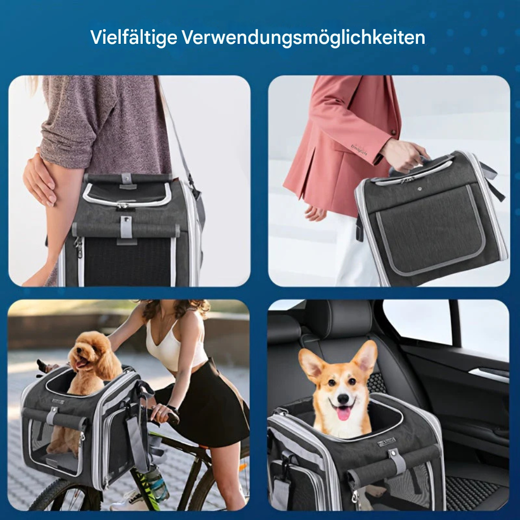 Erweiterbarer Fahrradkorb für Haustiere