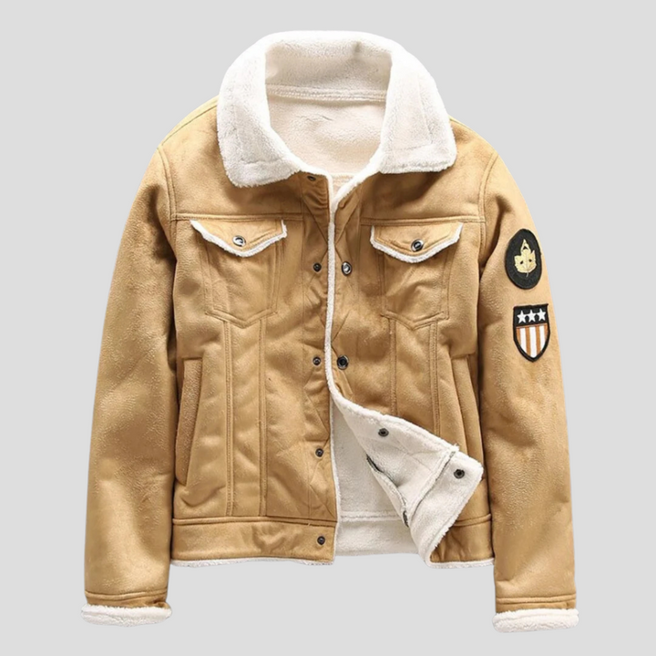 Bikerjacke aus Wildleder für Herren