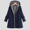 Damen-Kapuzenmantel aus festem Fleece