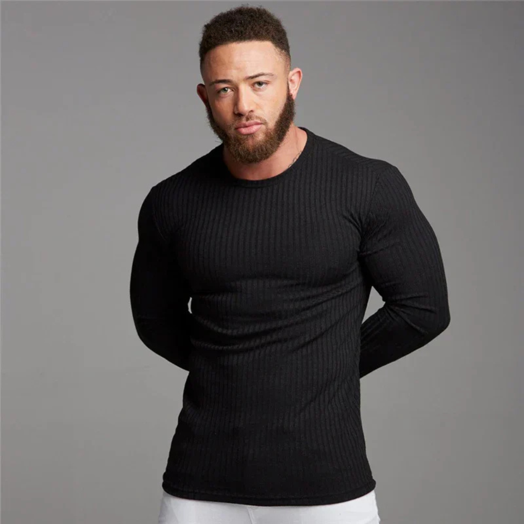 Strickpullover mit Rundhalsausschnitt für Herren