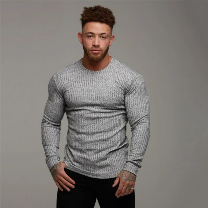 Strickpullover mit Rundhalsausschnitt für Herren