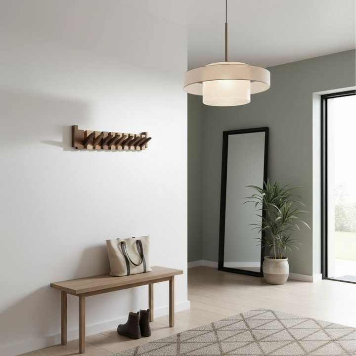 Piano Massivholz-Garderobe | Elegante Wandhaken