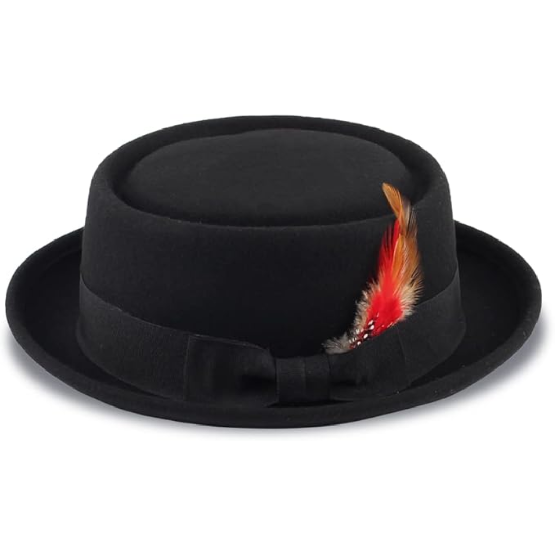 Pork-Pie-Fedora-Hut aus Wollfilz - Evan
