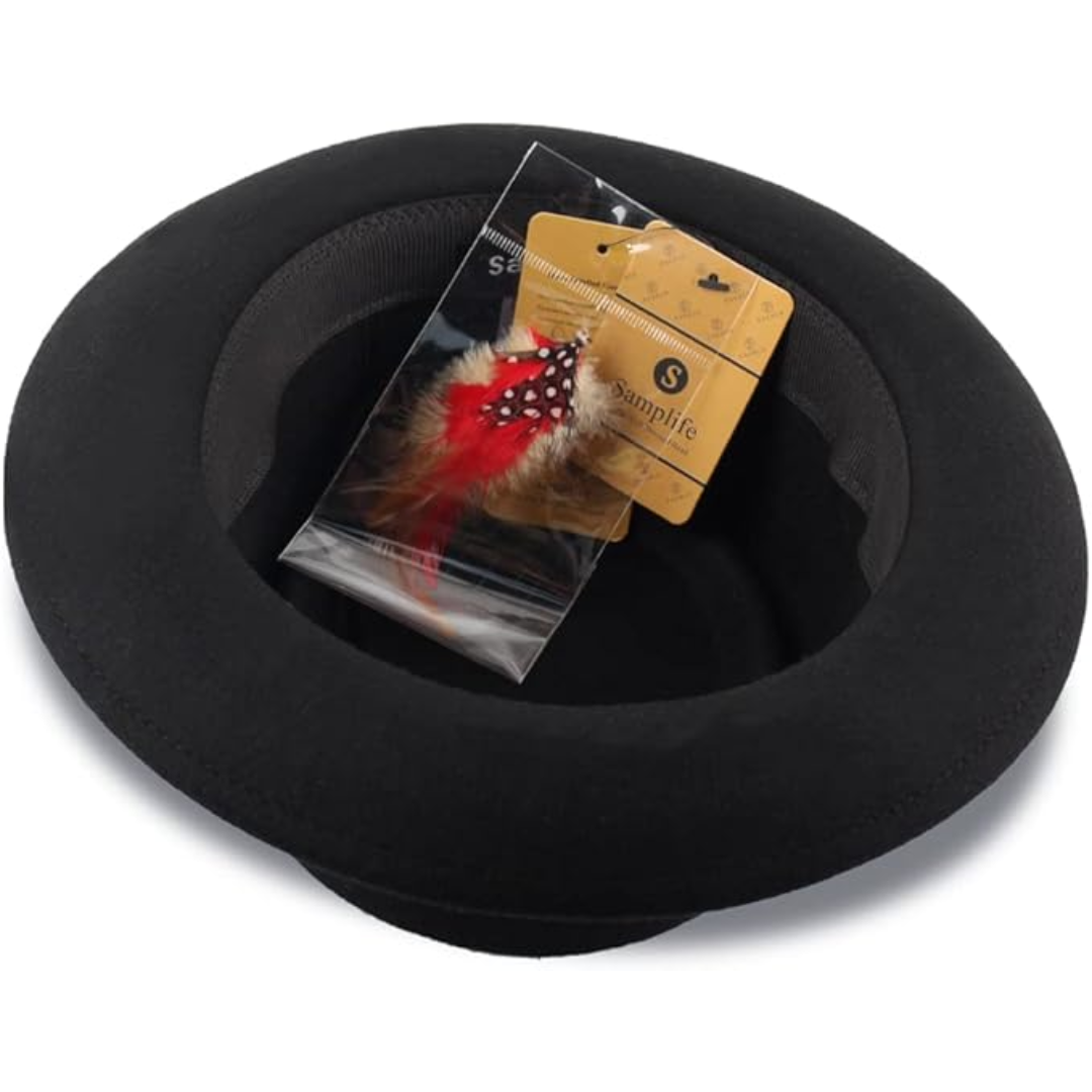 Pork-Pie-Fedora-Hut aus Wollfilz - Evan