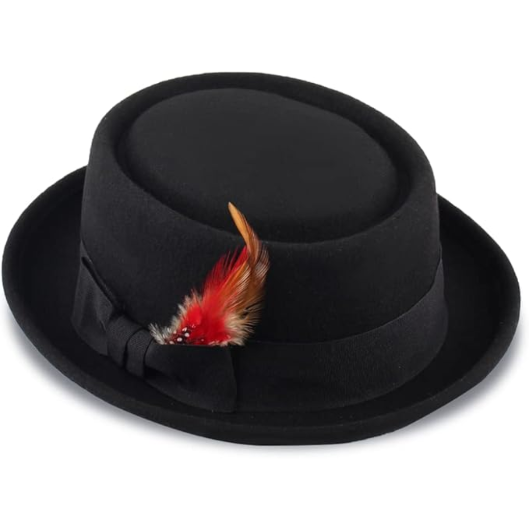 Pork-Pie-Fedora-Hut aus Wollfilz - Evan