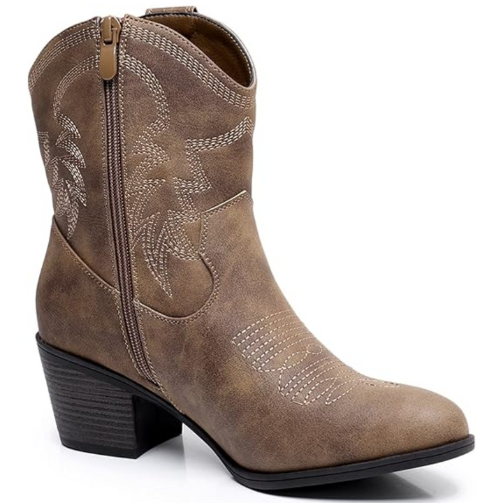 Klassische halbhohe Cowgirl-Stiefel - Tammy