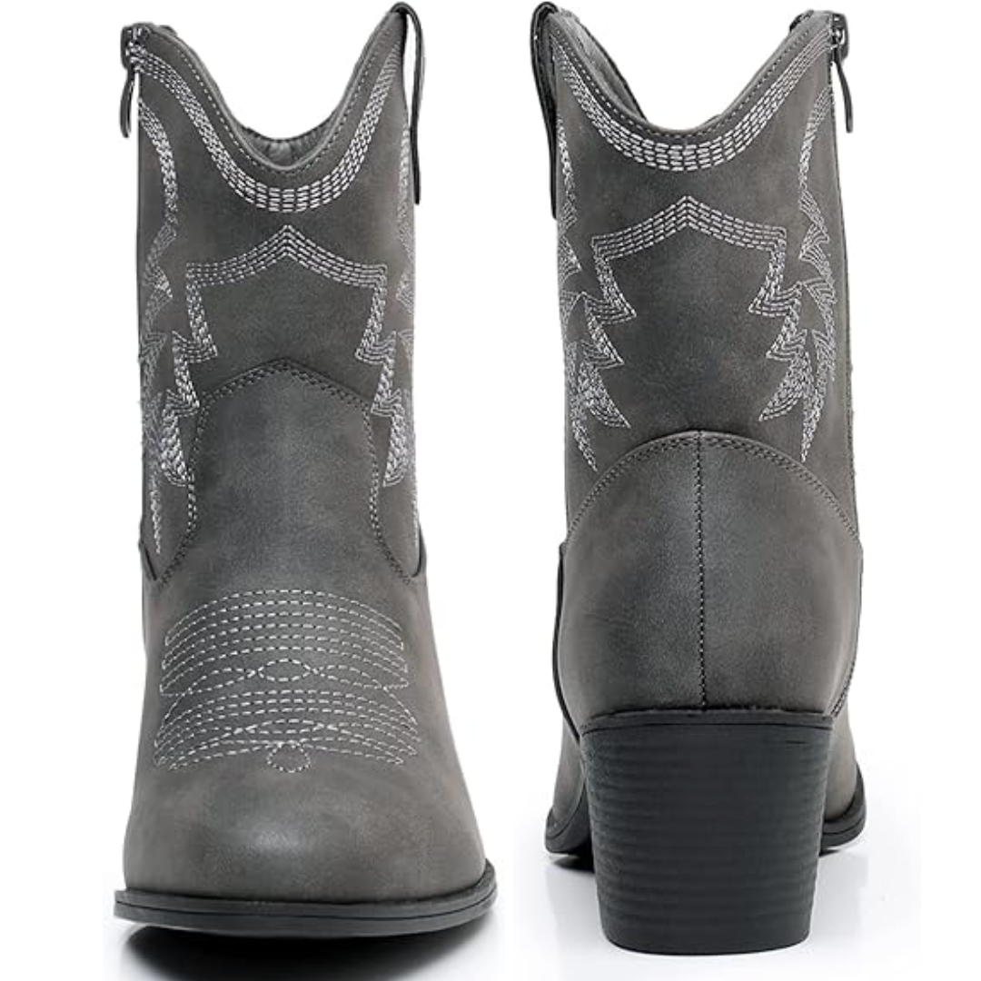 Klassische halbhohe Cowgirl-Stiefel - Tammy