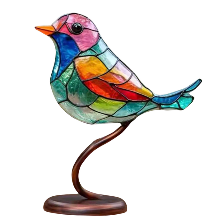 Bunte Vögel auf einem Ast Dekofigur - ColorBirds
