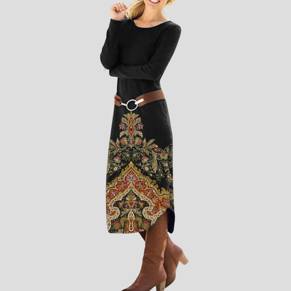 Midikleid mit Blumenmuster für Damen