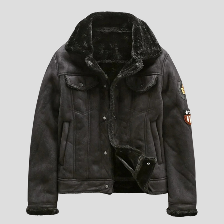 Bikerjacke aus Wildleder für Herren