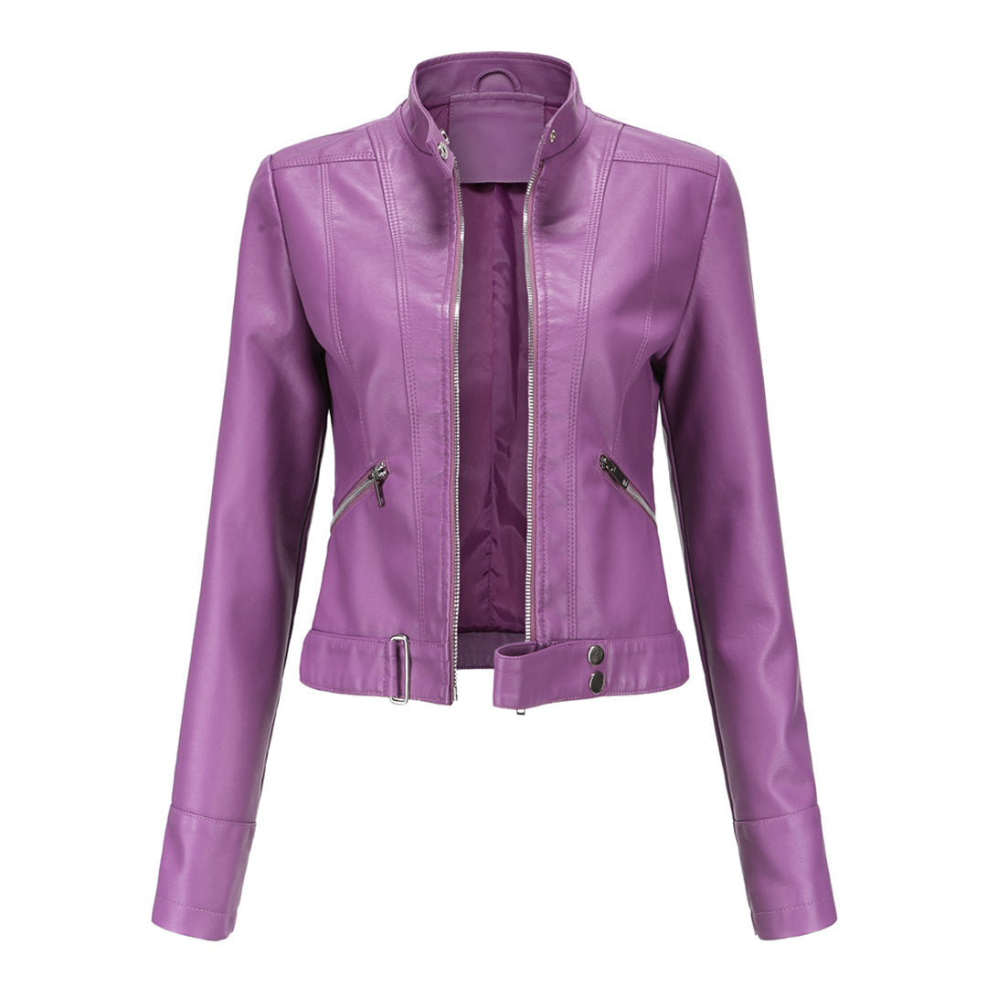 Klassische Damen-Lederjacke mit zeitlosem Stil