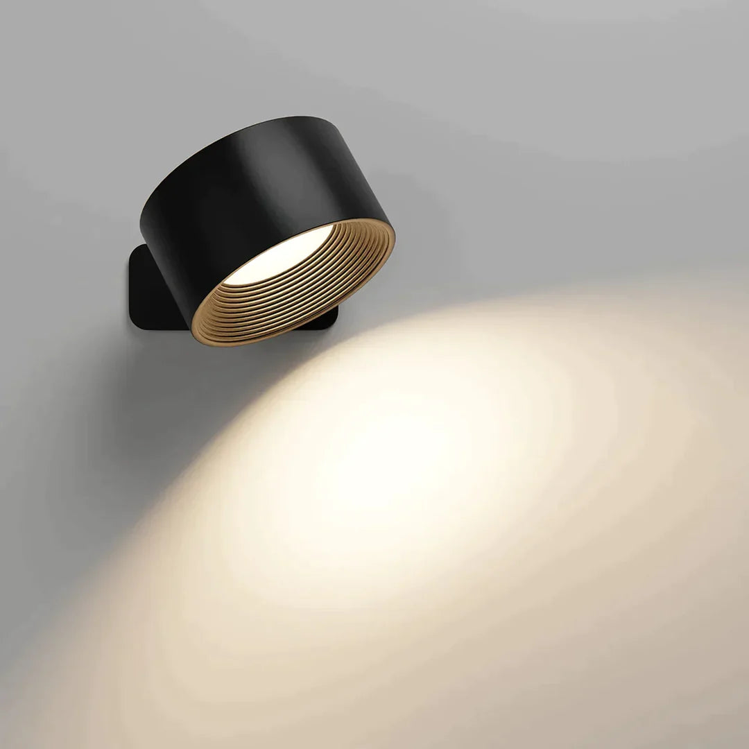 Kabellose LED-Wandlampe mit 360°-Drehung, Touch-Dimmung, 3 Lichtfarben und USB-C-Akku