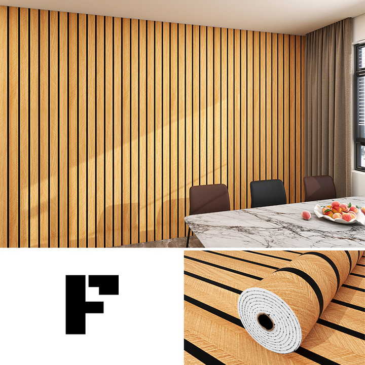 Wandpaneel | Modernes Lamellendesign | Robuste, spritzwasserfeste Mattbeschichtung | StylaSheen