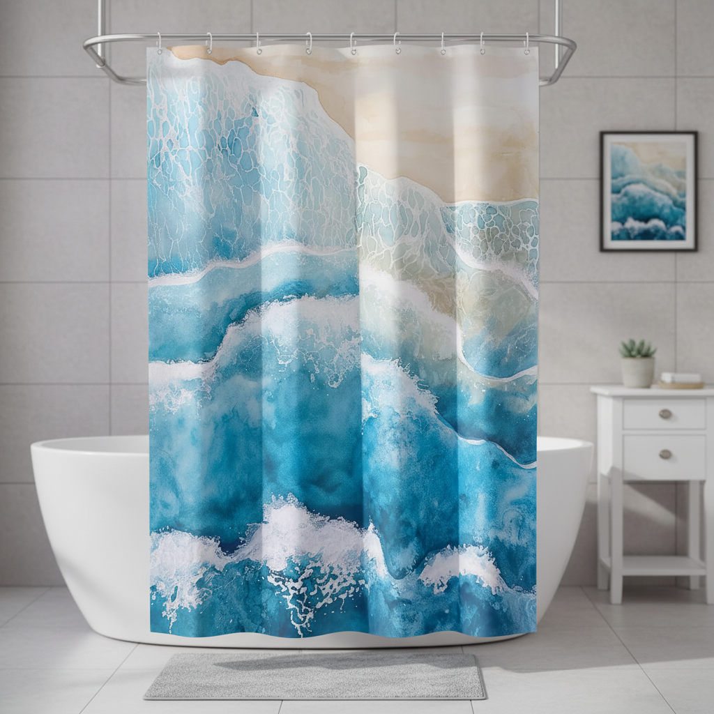 Wasserdichter Duschvorhang aus Polyester - Coastella