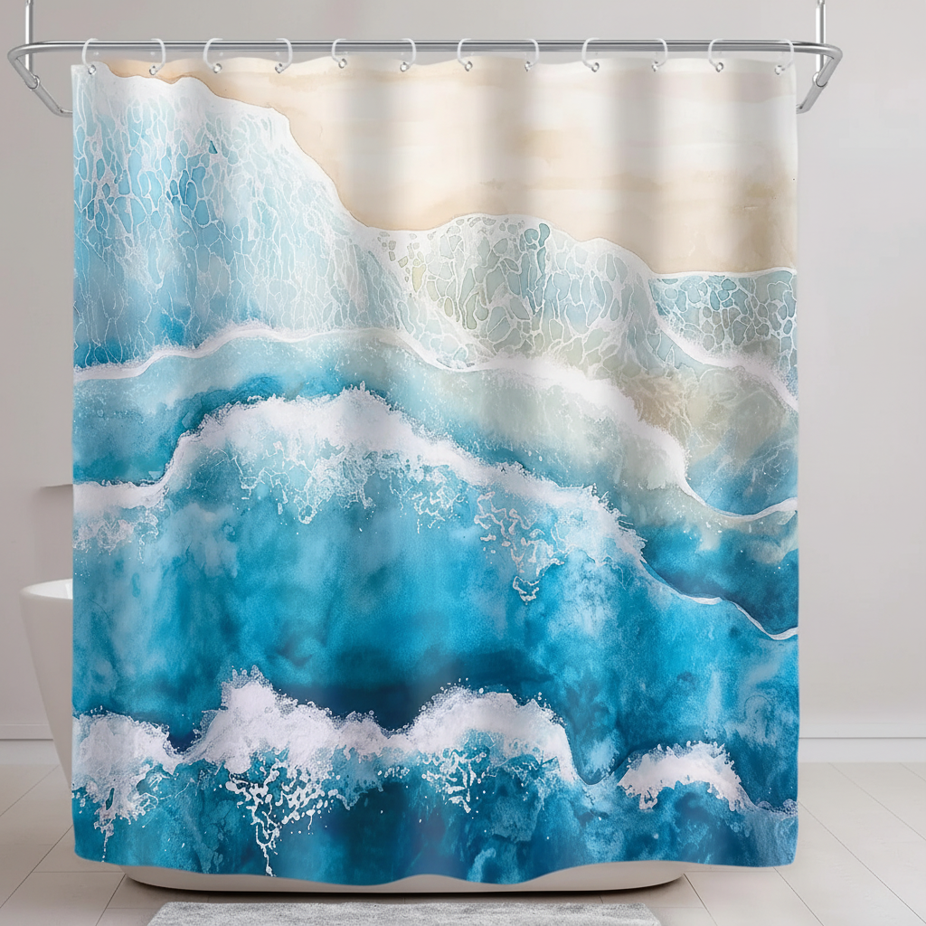 Wasserdichter Duschvorhang aus Polyester - Coastella