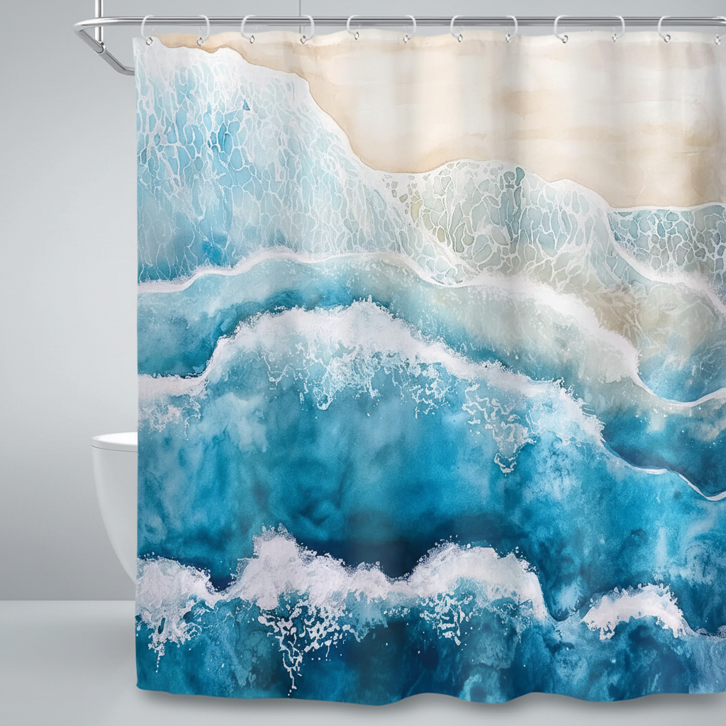 Wasserdichter Duschvorhang aus Polyester - Coastella