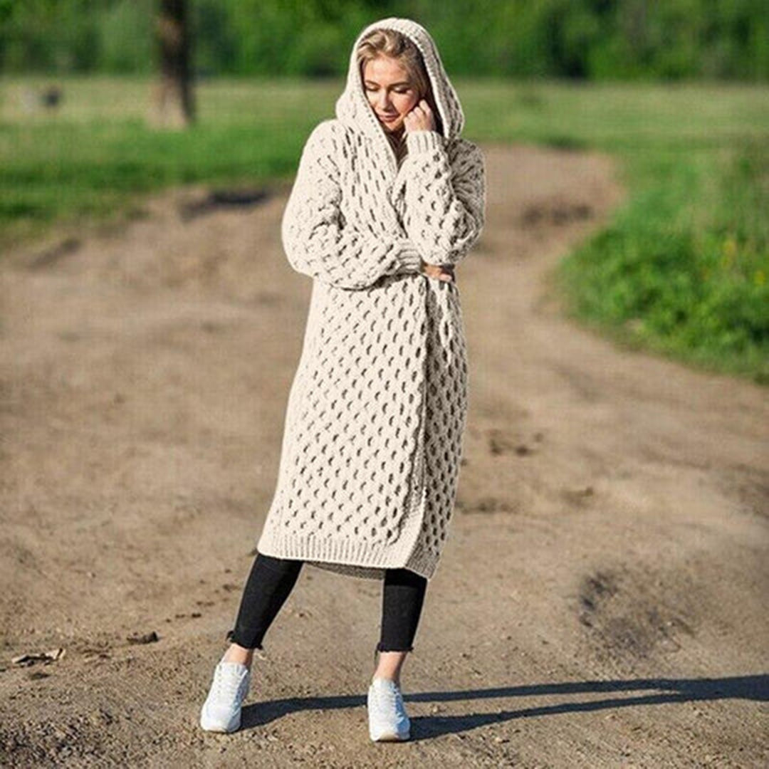 Keli  | Kuscheliges Langstrick-Kapuzen-Cardigan für kalte Tage