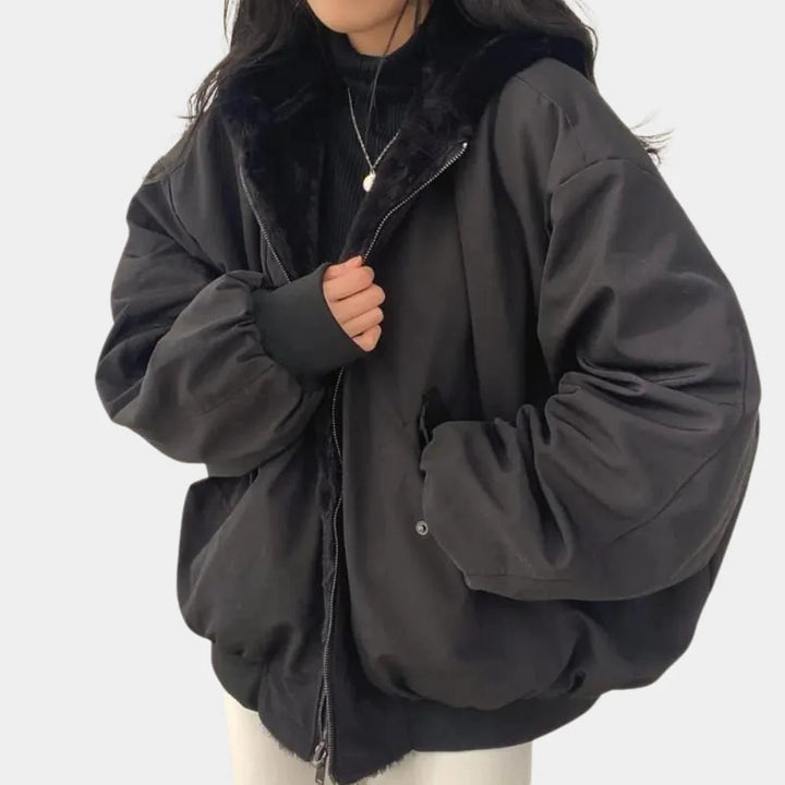 2-in-1 Damen Wintermantel mit Kapuze