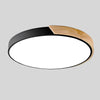 Runde Nordic-Macaron-Deckenlampe aus Holz