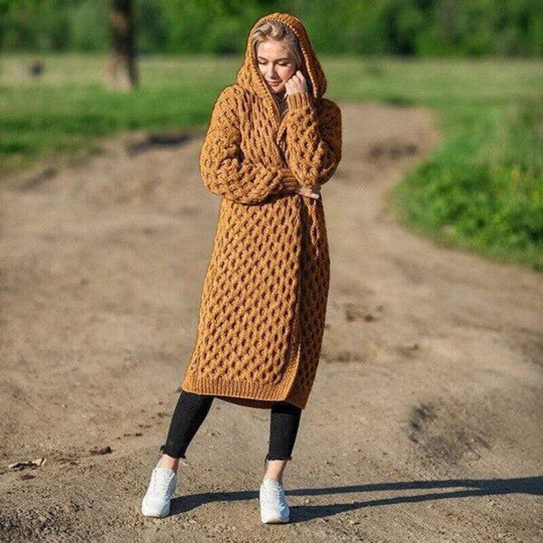 Keli  | Kuscheliges Langstrick-Kapuzen-Cardigan für kalte Tage