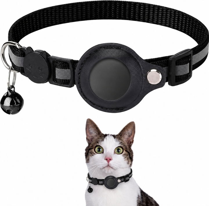 Katzenhalsband mit GPS und Reflexstreifen, Verstellbar