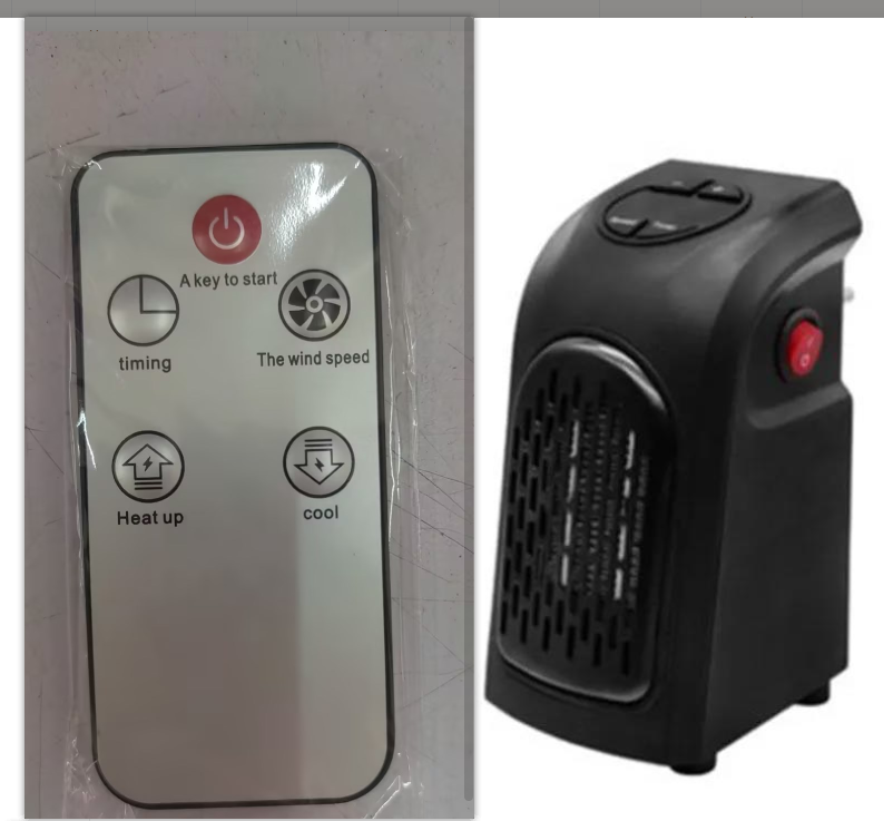 Keramik-Heizlüfter mit Thermostat und Timer bis 12 Stunden