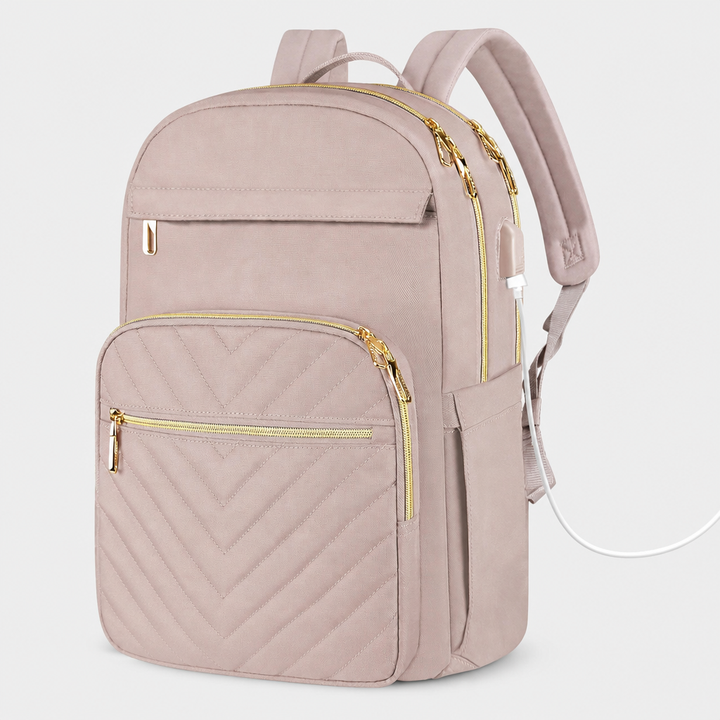 Stilvoller Tech-Rucksack für Damen – USB & 15,6" – Carriro