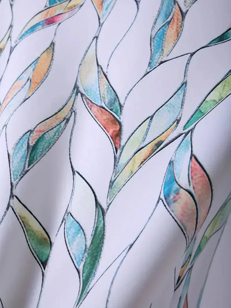 Trendige Damenbluse mit abstraktem Muster und Knopfleiste - Marlene