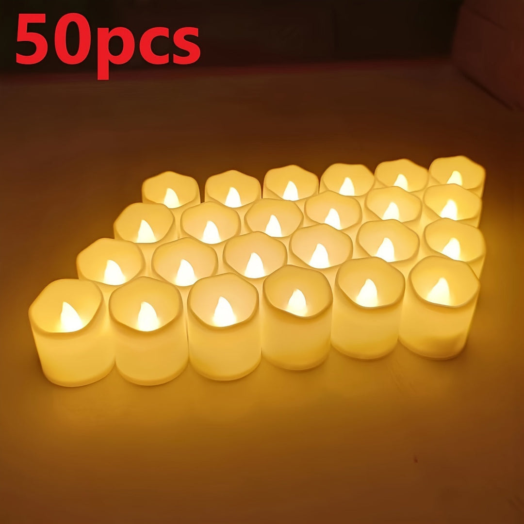 Flammenlose LED-Kerzen mit Batteriebetrieb – 24–96 Stück