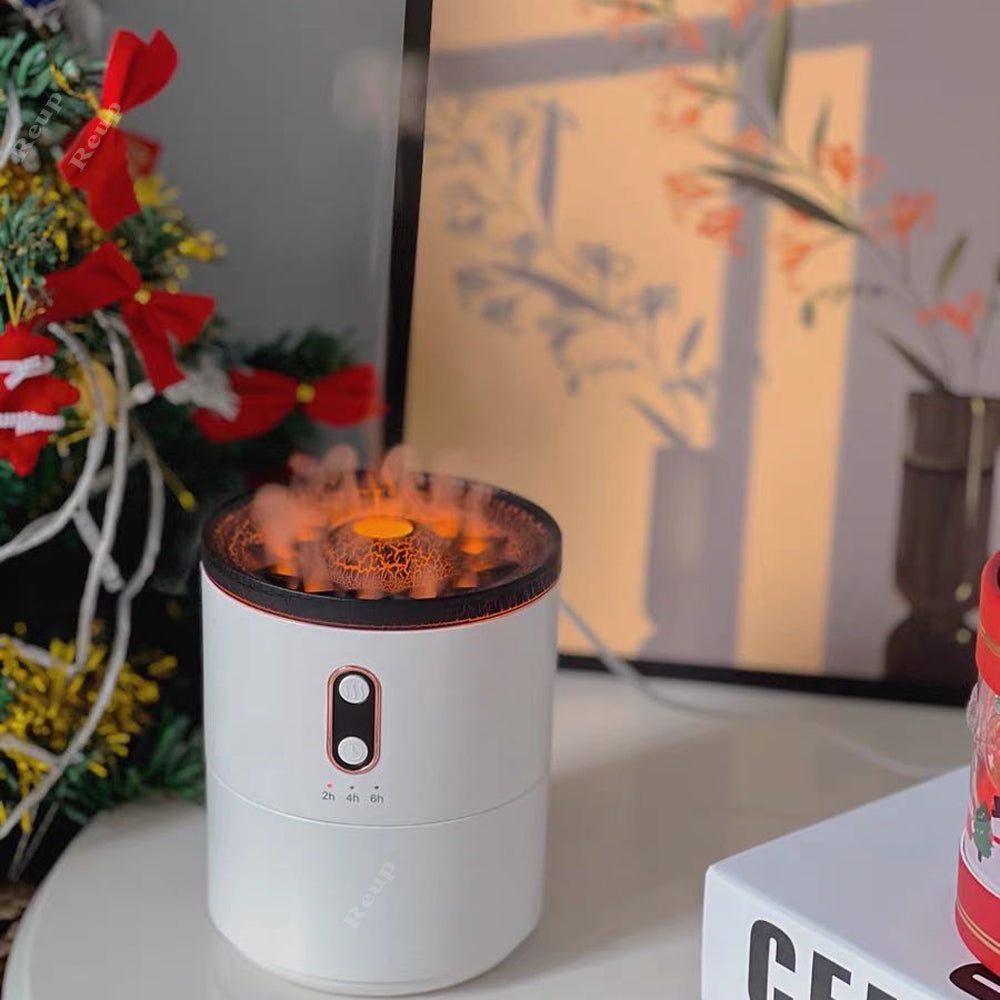Vulkan-Diffusor mit Quallenringen, Nachtlicht und USB-Stromversorgung