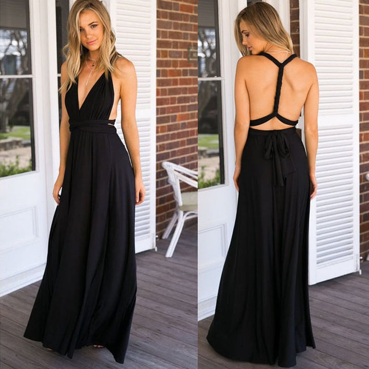 Damen ärmelloses Maxikleid mit Neckholder