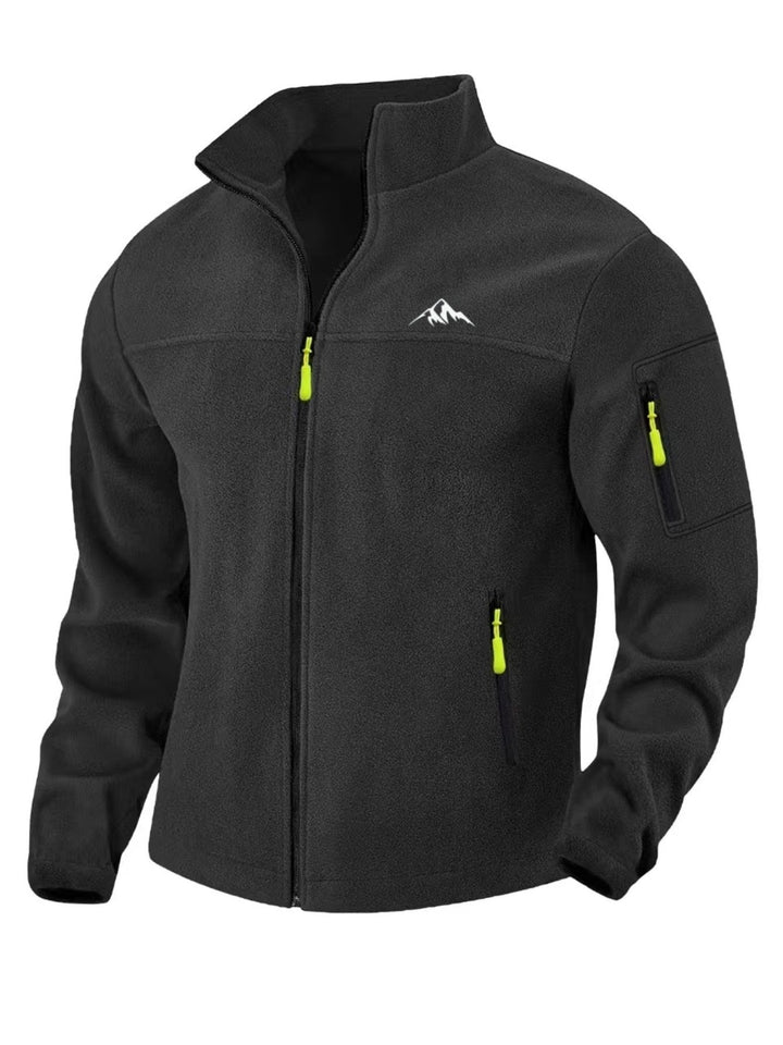 Fleecejacke für Herren mit Stehkragen, winddicht und mit Stretchpassform