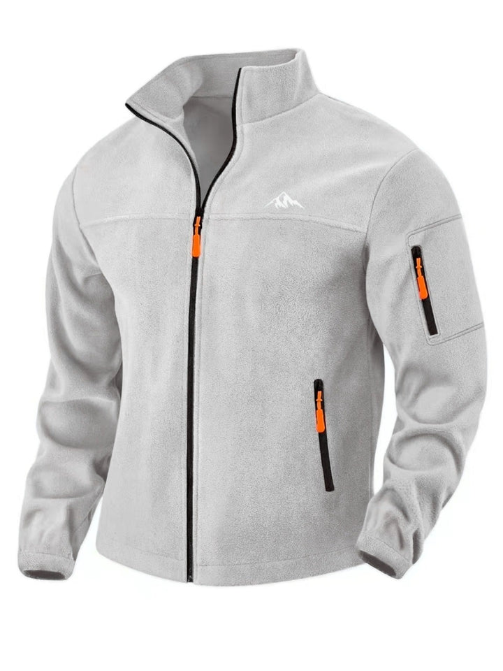 Fleecejacke für Herren mit Stehkragen, winddicht und mit Stretchpassform