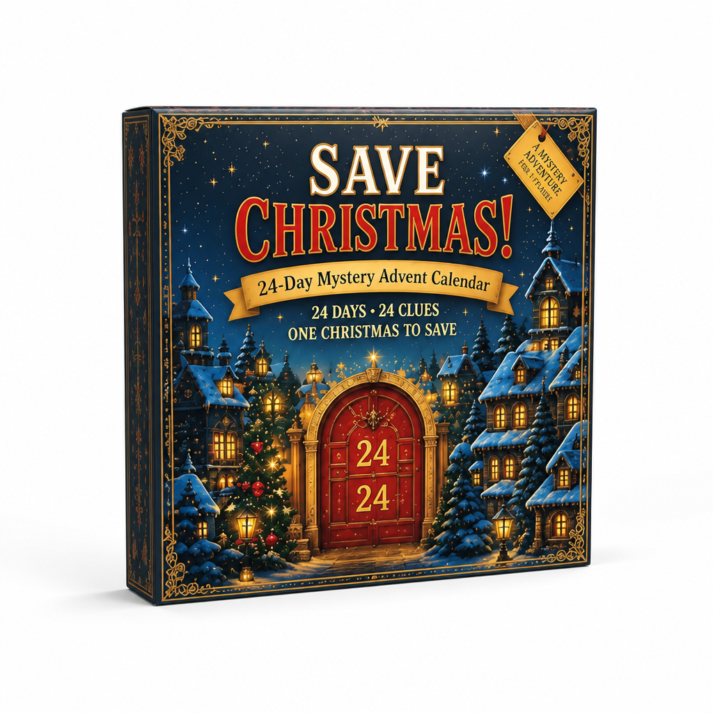 24-Tage-Escape-Room-Rätsel-Adventskalender mit 6 Geheimthemen