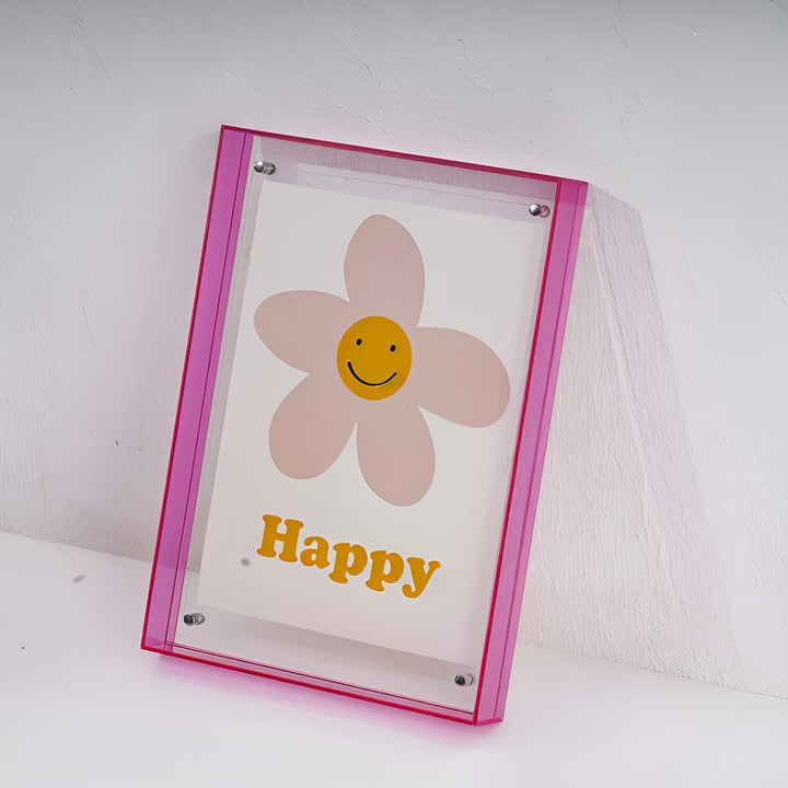 Neon Acryl Bilderrahmen – Retro-80er-Jahre-Stil, moderner dekorativer Fotorahmen