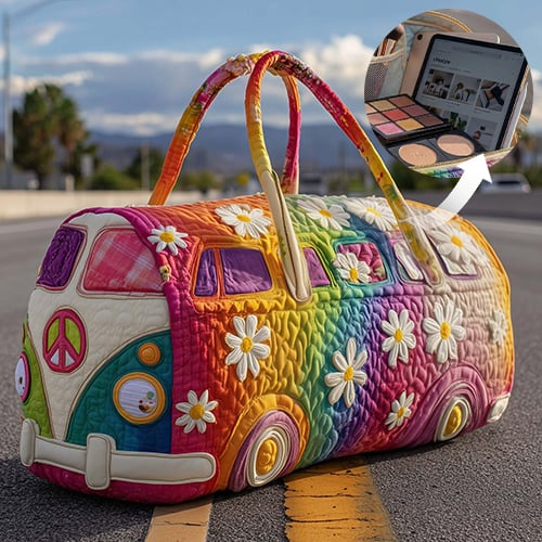 FloraVoyage – Gepolsterte Reisetasche mit Blumenmuster