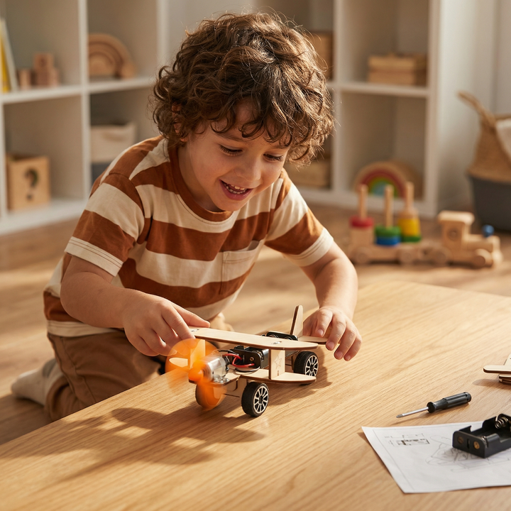 Holz-STEM-Bausatz für Kinder ab 8 Jahren, wählen Sie aus 8 Modellen