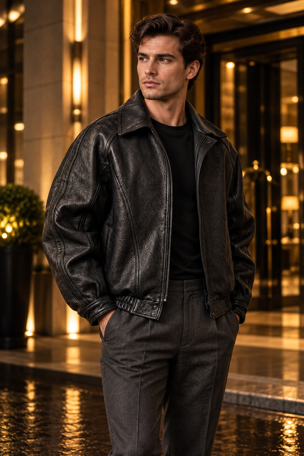 Lederjacke für Herren als Übergangsjacke