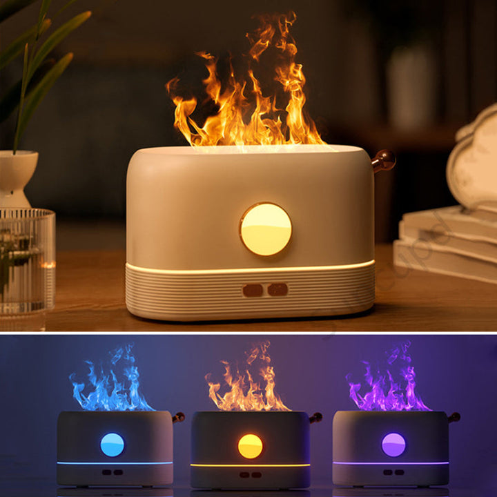 Kompakter Flammen-Diffuser mit USB und 200-ml-Wassertank