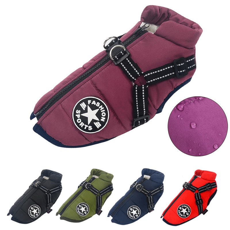 PupGuard - Winterjacke für Hunde mit Geschirr
