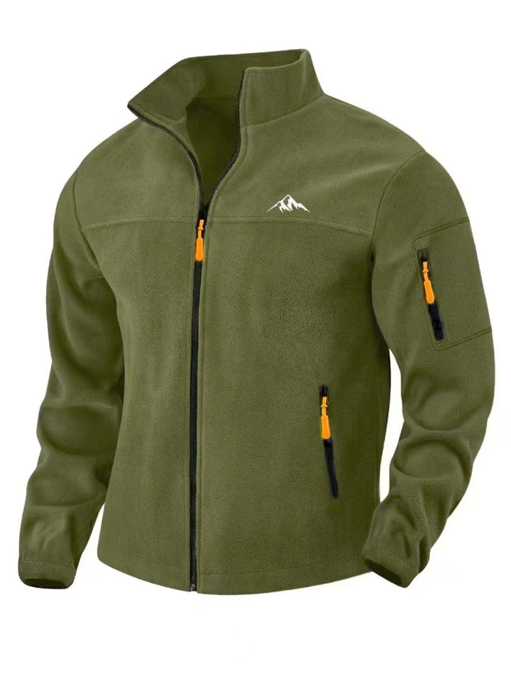 Fleecejacke für Herren mit Stehkragen, winddicht und mit Stretchpassform