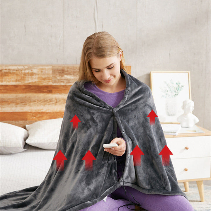 Beheizbare Überwurfdecke aus Korallenfleece, 150 x 85 cm mit 3 Stufen