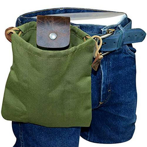 Leder-Waxed-Canvas-Beutel