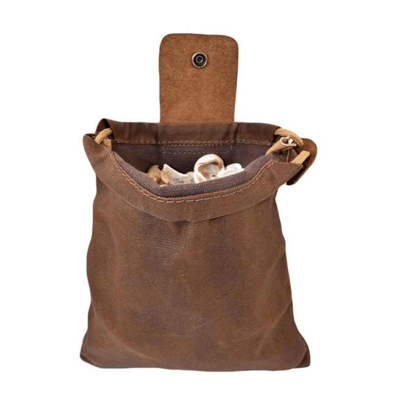 Leder-Waxed-Canvas-Beutel