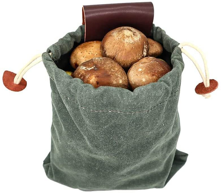 Leder-Waxed-Canvas-Beutel