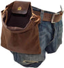 Leder-Waxed-Canvas-Beutel
