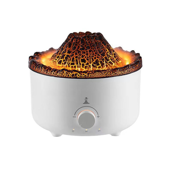 Vulkan-Diffusor mit Fernbedienung und oranger-blauer Flamme