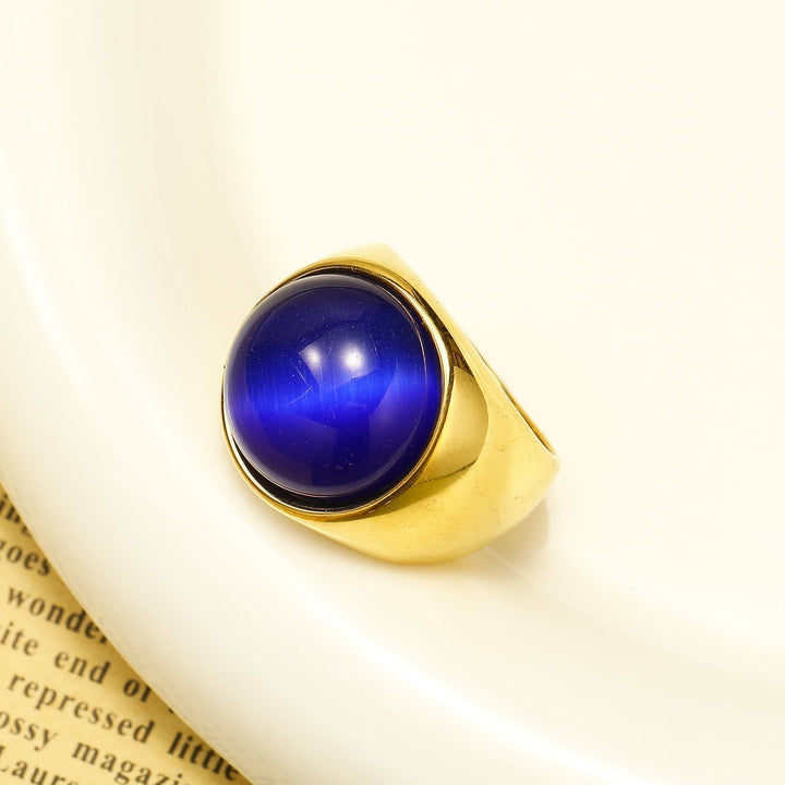 Ring mit Großem Katzenauge-Stein – Liora
