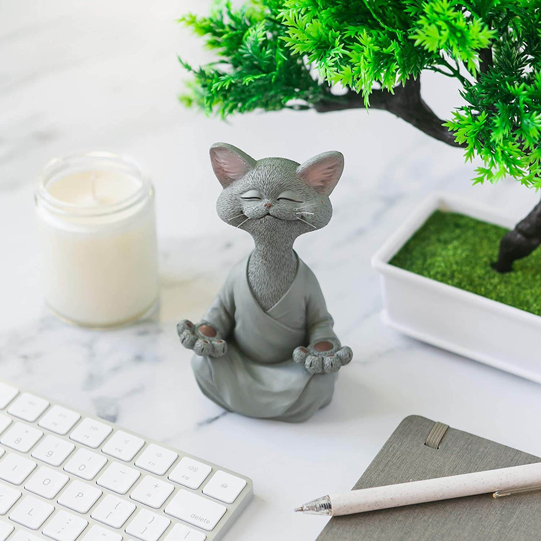 Buddha-Katzen-Figur