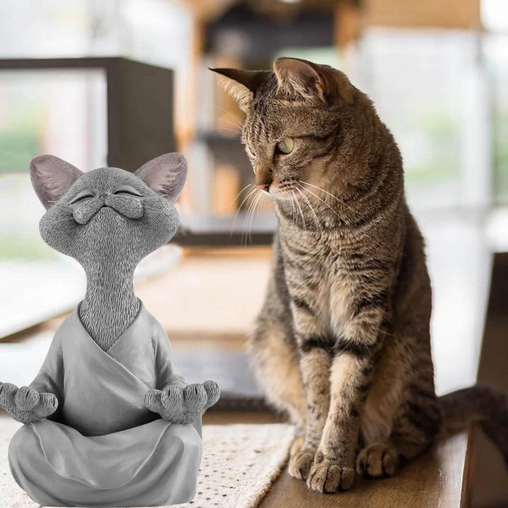 Buddha-Katzen-Figur